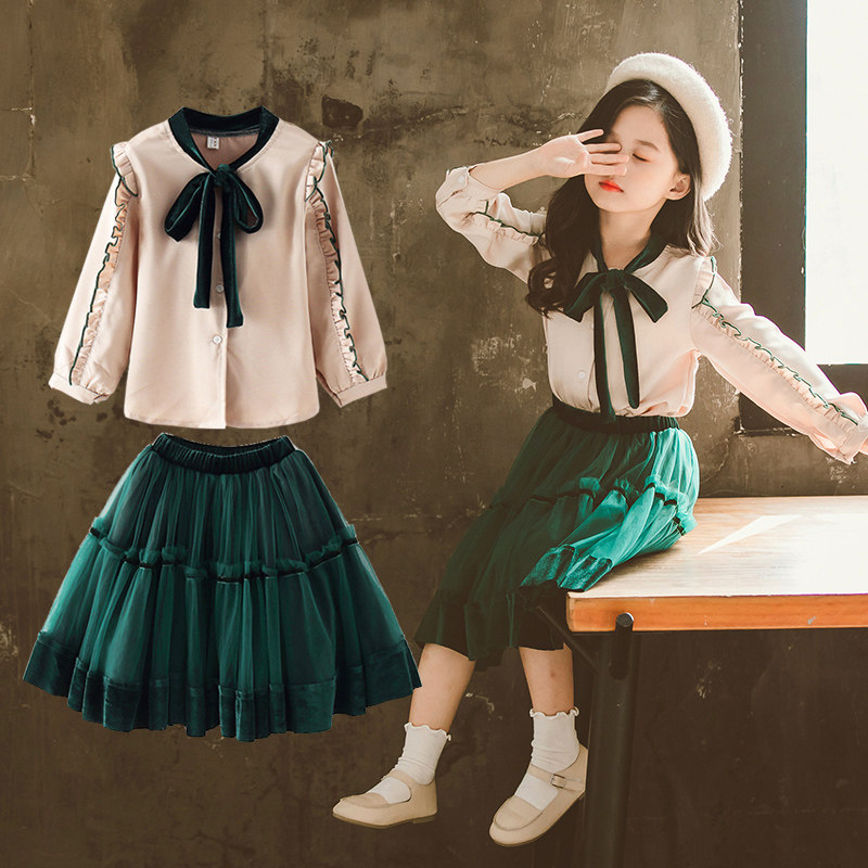 Girls foreign style dress spring and autumn baby 24 35 46 51 6-8 year old primary school girl princess skirt - Taobao