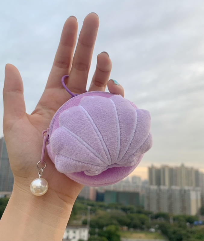 Original Purple Shell Pendant Bag Zhang Yixing Shell Girl Coin Purse Earphone Bag Lipstick Bag Fan Merchandise
