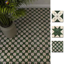Retro old Shanghai green small tiles 300X300 B & B Tea Restaurant Hong Kong style color panel tiles toilet wall tiles