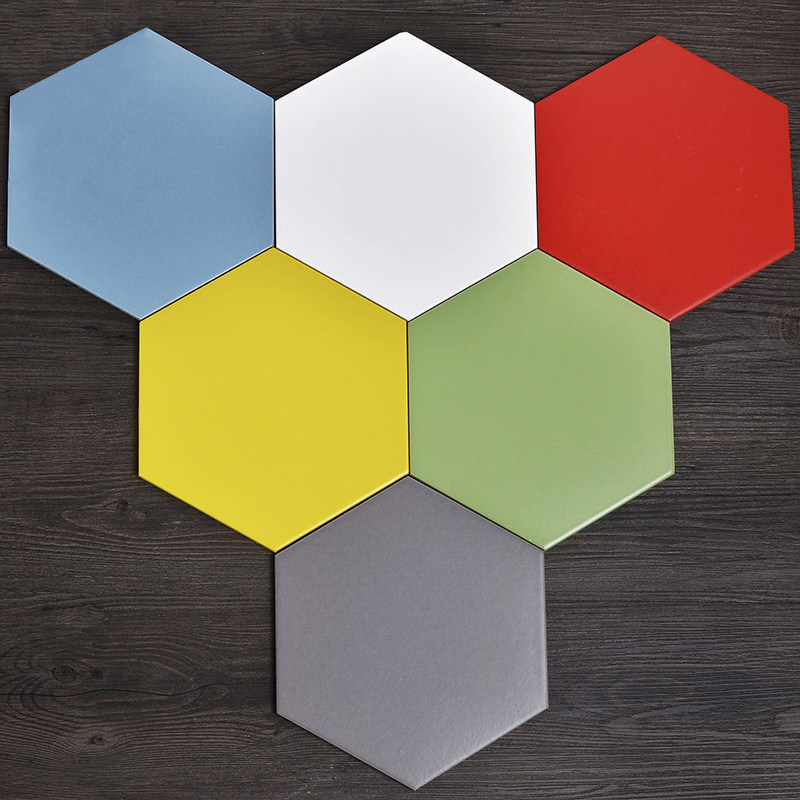 Hotel Matt Hexagonal Brick Colorful Hexagon Tiles Dining Room Makeup Room Wall Brick Balcony Pure Color Nordic Floor Brick