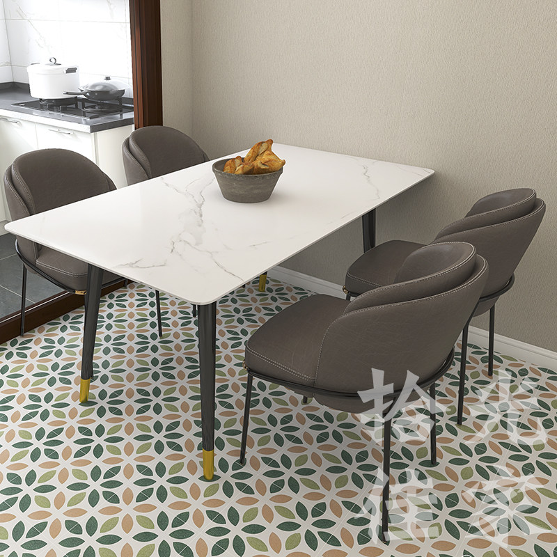 Restaurant l leaf flower tiles Moroccan retro decoration homestay background wall tiles non-slip floor tiles balcony flower tiles