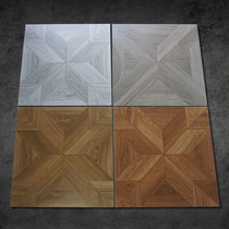 500*500 antique parquet wood grain tiles living room kitchen carved glaze retro imitation wood floor tiles non-slip floor tiles