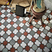 Nordic retro kitchen tiles 200 café milk tea shop anti - skater floor tile toilet shower tile tiles