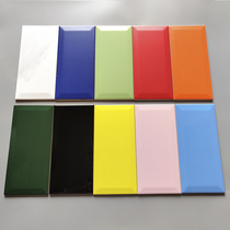 100 × 200 bread brick kitchen interior wall tile black and white gray subway brick toilet Nordic solid color small white brick