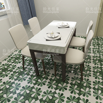 Moroccan indoor tile 200 × 200 green clover flower tile decorative wall tile bathroom balcony non-slip floor tile