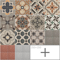 Ceramic tile hostel kitchen gray tile 250x250 Nordic balcony restaurant terrazzo mosaic non-slip floor tile