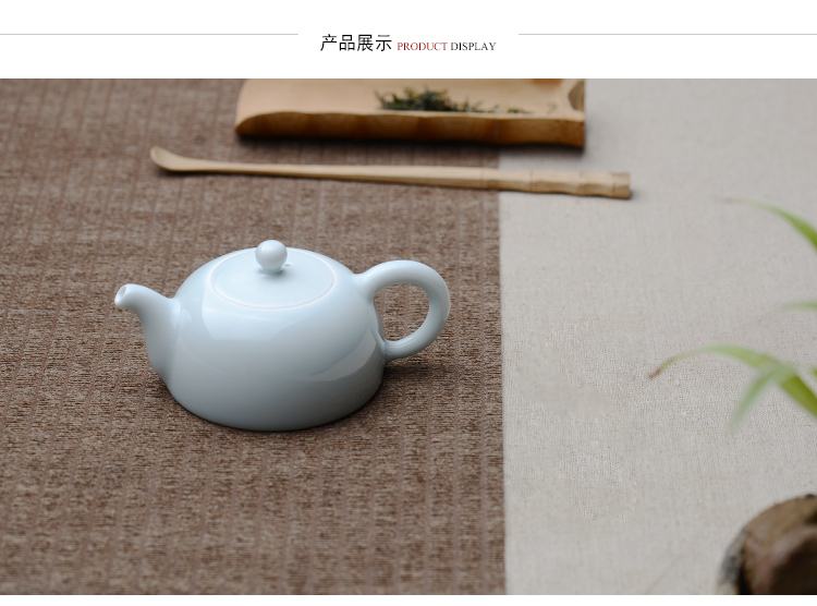 Offered home - cooked at taste, green glaze teapot jingdezhen ceramic tea set manually single glaze porcelain teapots