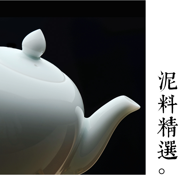 Offered home - cooked at taste, green glaze teapot jingdezhen ceramic tea set manually single glaze porcelain teapots