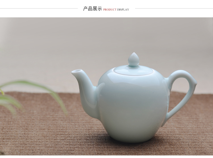 Offered home - cooked at taste, green glaze teapot jingdezhen ceramic tea set manually single glaze porcelain teapots