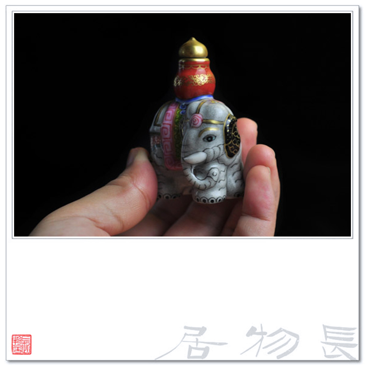 Offered home - cooked hand - made in pastel paint snuff bottle of taiping have jingdezhen ceramic four ancient manually as play