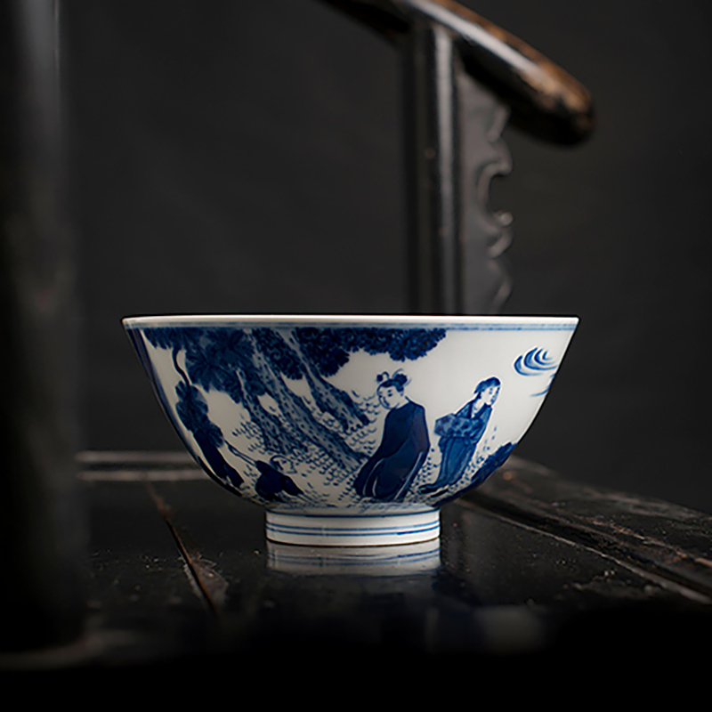 Offered home - cooked in imitation of kang xi chui blue hand - made character of jingdezhen ceramic bowl to Chinese food bowl of small bowl