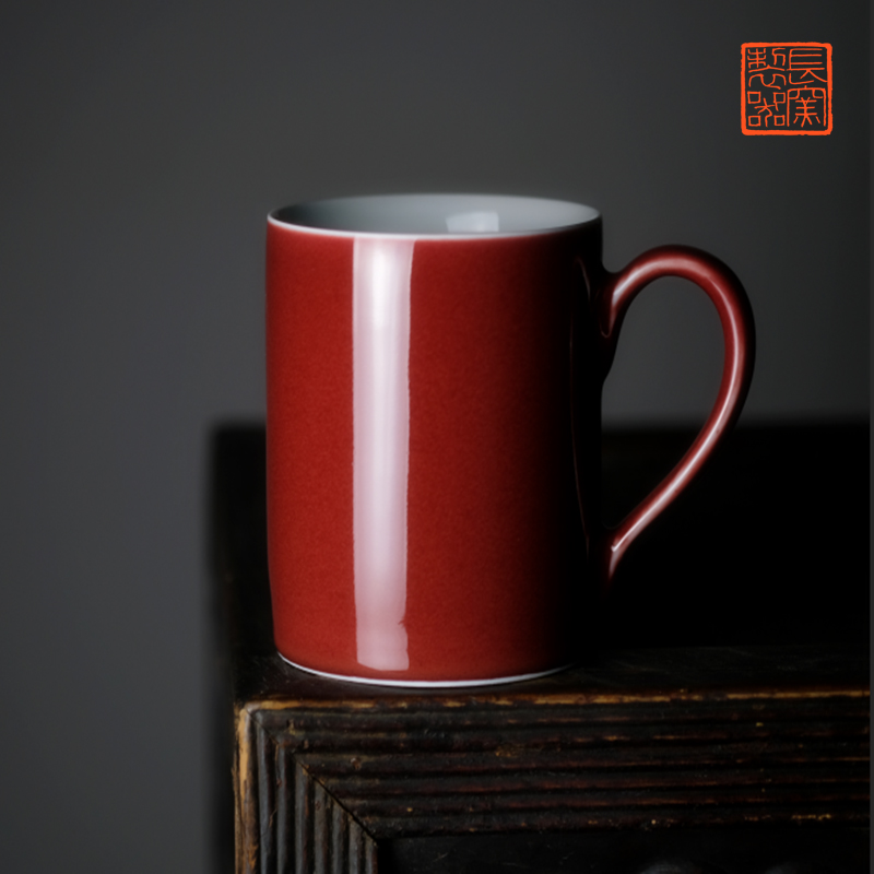 Long up system, implement the red keller office tea cup large capacity of jingdezhen ceramic cups tea by hand