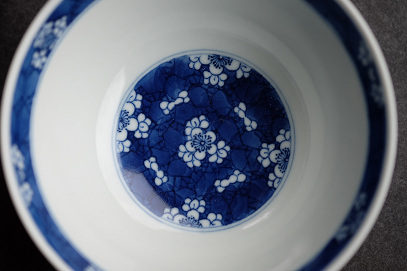 Offered home - cooked in imitation of kangxi hand - made MeiWen small bowl of jingdezhen blue and white ice checking ceramic bowl Chinese food bowl of soup bowl