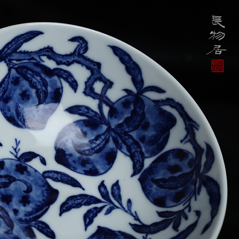 Offered home - cooked hand - made lines tao killings in blue and white lie the foot bowl of jingdezhen ceramic light dessert bowl meal to use small shallow expressions using