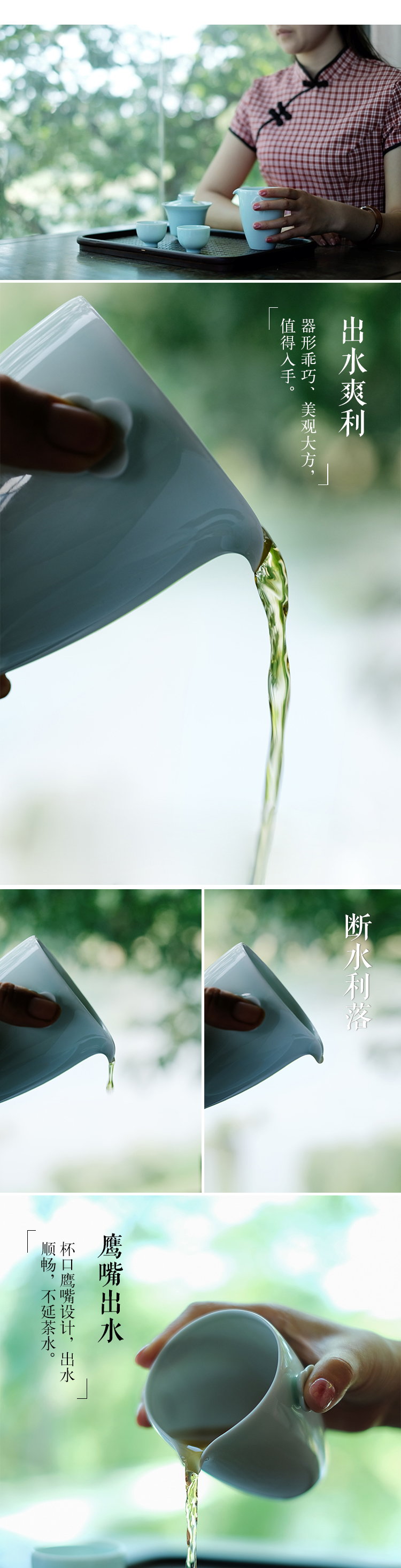 Long up in making those offered home - cooked shadow blue flower fair cup tea tea jingdezhen tea art ceramics by hand