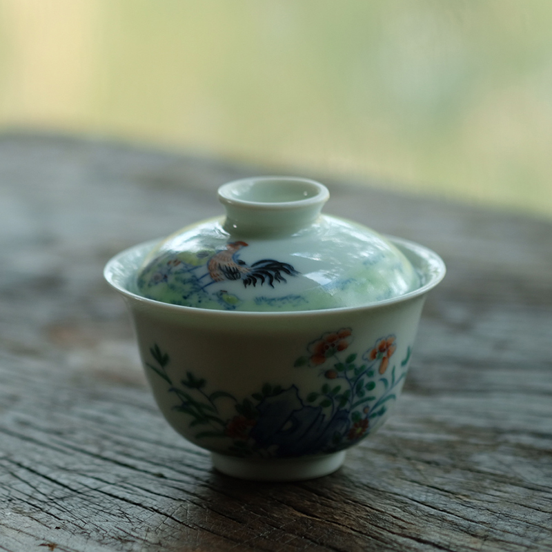 Offered home - cooked chicken in hand - made color bucket cylinder cup tureen jingdezhen ceramic tea set manually make tea bowl of small cups