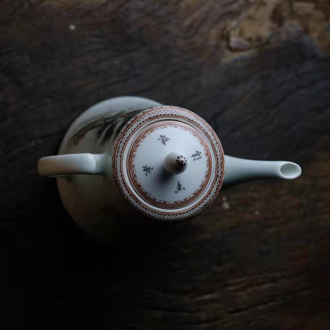 Limited offered home - cooked in pastel longevity rat coffee pot of jingdezhen ceramic tea set manually teapot kettle