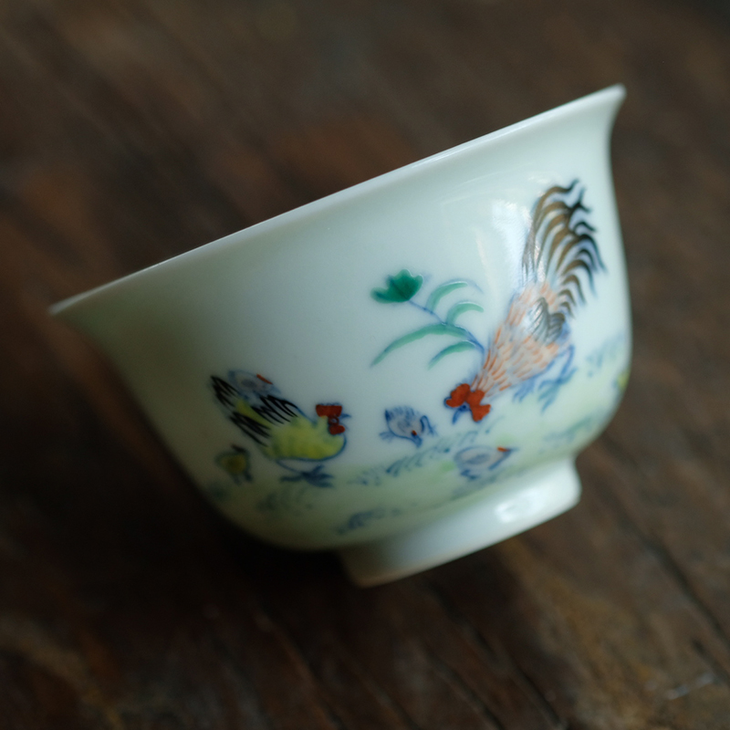 Offered home - cooked chicken in hand - made color bucket cylinder cup tureen jingdezhen ceramic tea set manually make tea bowl of small cups