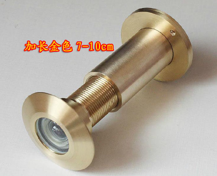 Full copper cat's eye 220 degrees boutique high-definition pure copper cat's eye door mirror with back cover 14 16 24 mm