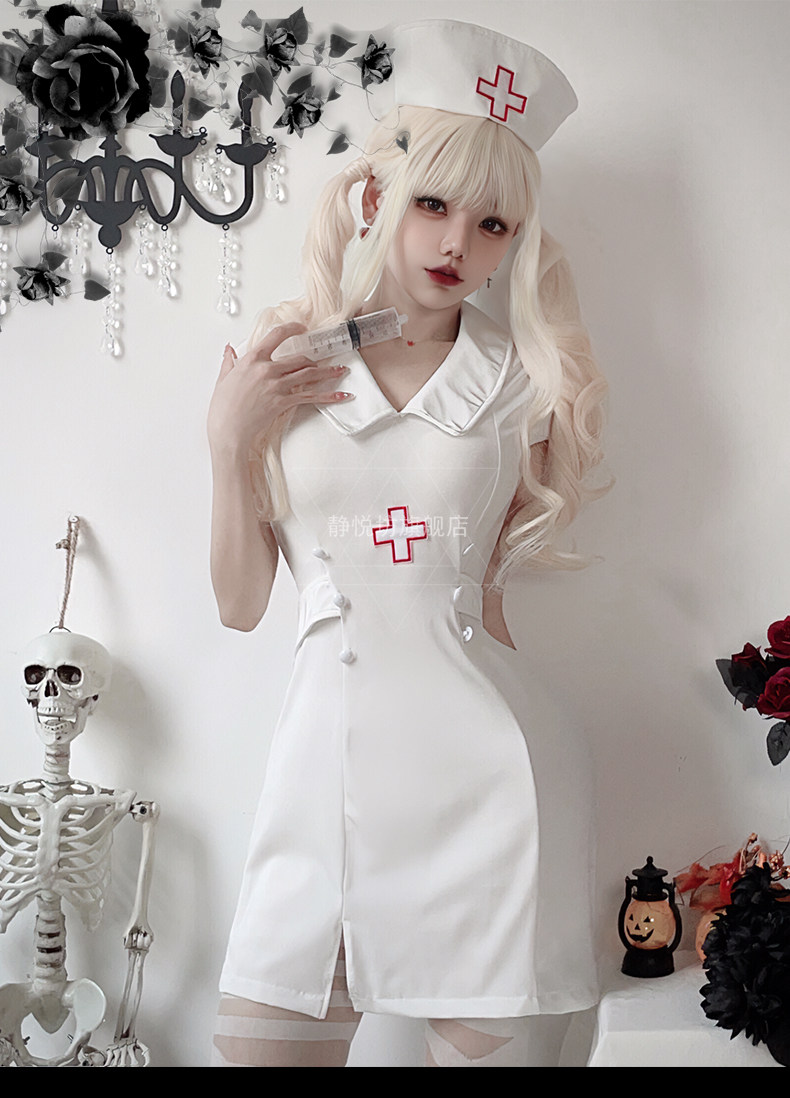 万圣节成人服装cosplay护士服大码性感医生角色扮演制服派对cos服-阿里巴巴