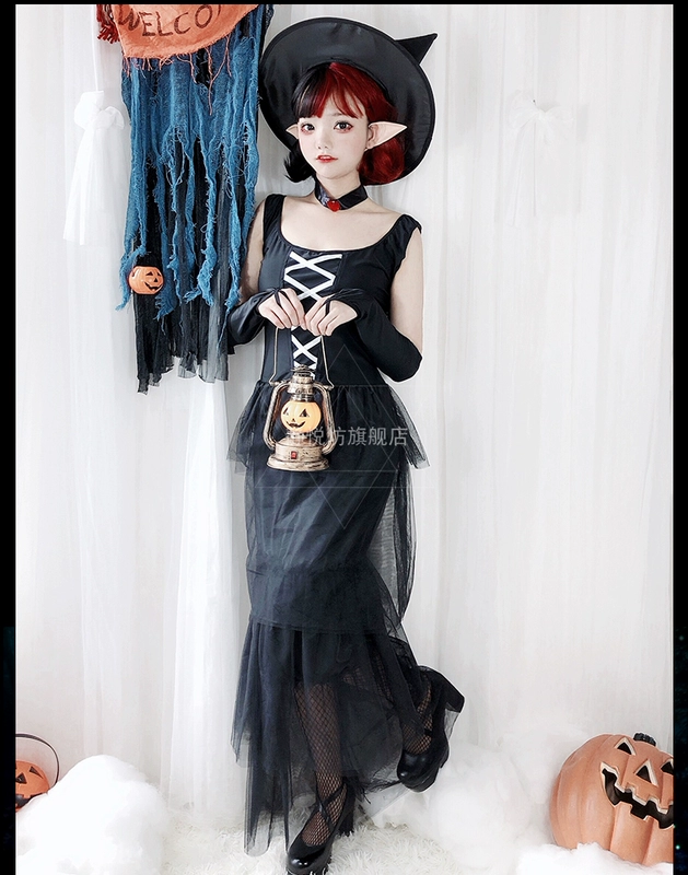 Halloween dành cho người lớn trang phục phù thủy phù thủy quỷ nữ mặc áo dài cosplay giả trang phục vụ hộp đêm - Cosplay