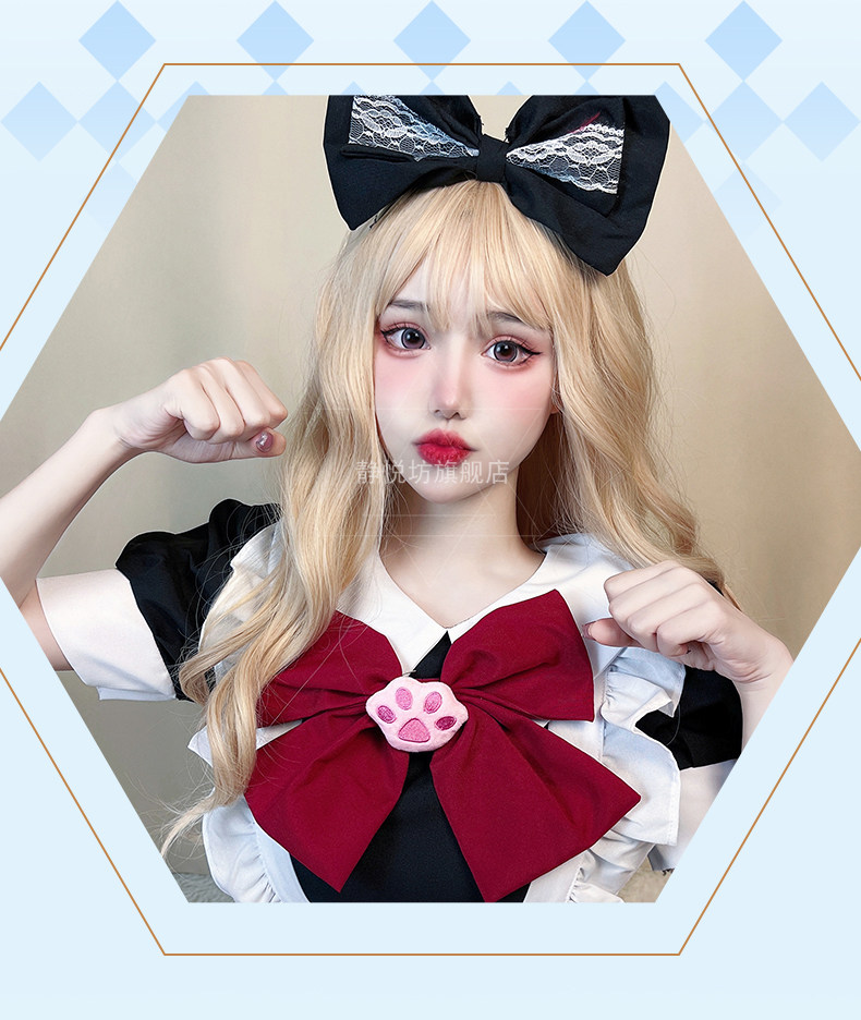 万圣节女仆装哥特风暗黑红系学院风Lolita洛丽塔cosplay连衣裙cos-阿里巴巴