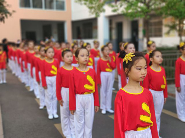 Children Broadcast Gymnastics Competition Costume Elementary School Students Aerobics Performance Suit Toddler Square Dance Performance Dance Suit