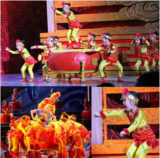 Xiaohe style children's dance competition dragon boat June 1 performance costume children's performance costume folk dance real shot yellow