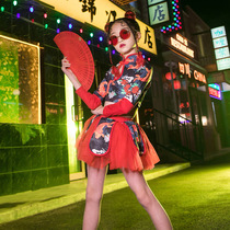 Childrens dance costumes childrens Chinese style girls jazz dance costumes girls national tide model catwalk costumes