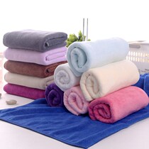 Practical wall-mounted thickened dark foot bath soft towel Adult Baotou towel shampoo solid color absorbent blue