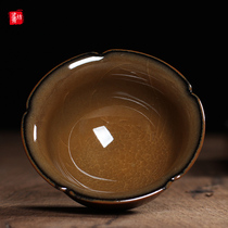 Dai Wenhui handmade master cup Single cup Longquan Celadon Ge Kiln Gongfu Tea cup Individual cup Huakou Tea cup