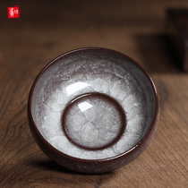 Zhou Xiaojun Handmade cup Ge Kiln ice crack Master cup Longquan Celadon Gongfu Tea cup Tea cup Tea bowl single cup