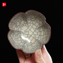 Fine master cup Traditional Ge Kiln Ye Weide handmade cup Longquan Celadon Gongfu Tea Cup Puer tea bowl Tea cup