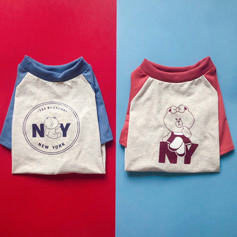 Upper body effect like Teddy autumn clothes thin pet cat clothes Schnauzer dog clothes pure cotton small dog autumn