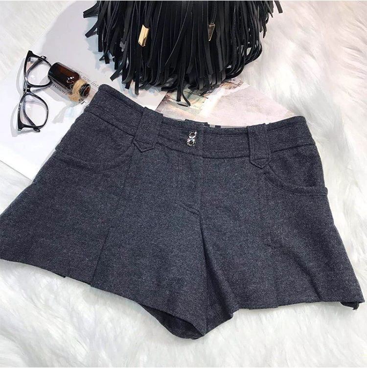 Thời trang hoang dã rắn màu rộng quần short mỏng Một chiếc quần ống rộng từ nữ mẫu DDK-2367 thời trang trung niên nữ cao cấp 