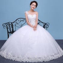 2020 New Slim Princess Dress Single Shoulder Chest Bride Wedding Wedding Fashion Korean Summer Wedding
