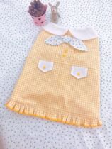 Original handmade custom dog cat pet clothes fresh plaid summer thin vest Teddy Bomeifadou