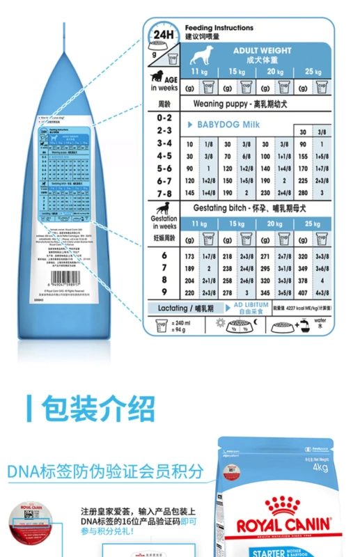 Royal dog thức ăn trung bình chó sữa bánh chó con thức ăn 4kg8 kg MES30 Song Shi Keji pháp luật chống lại thời kỳ cho con bú Yorkshire - Chó Staples