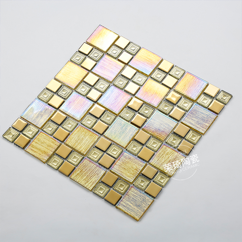 Crystal glass mirror mosaic TV Background wall Advanced clubhouse KTV Baking box Goethe-room Hallway Pillar