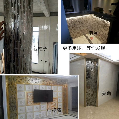 Европейская телевизионная фона наклейка на стенах самостоятельная стеклянная хрустальная линза длинная полоса мозаичная крыльца Ktv