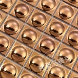 Трехмерная круглая металлическая стеклянная мозаика из нержавеющей стали, в 3d формате, зеркальный эффект