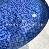 Дорожный синий зеленый бассейн, мозаика, головоломка, делается под заказ