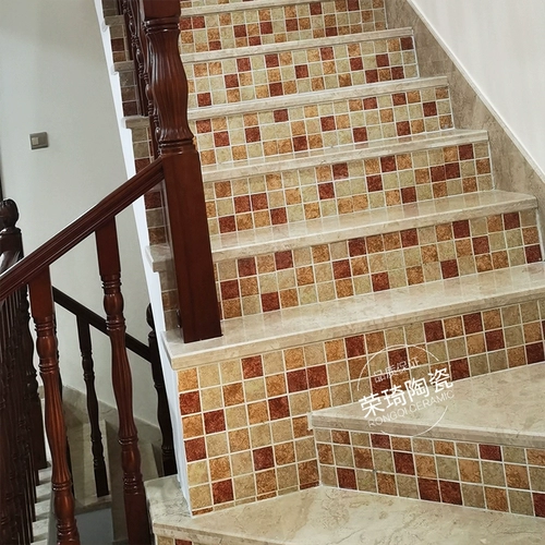 Античный ретро-цветный керамический мозаичный бассейн с рыбной пруд Ванная комната Анти-скользкая настенная плитка на открытом воздухе балкон потолок