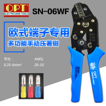 Taiwan OPT European terminal crimping pliers SN-06WF ratchet crimping pliers 0 25-6mm