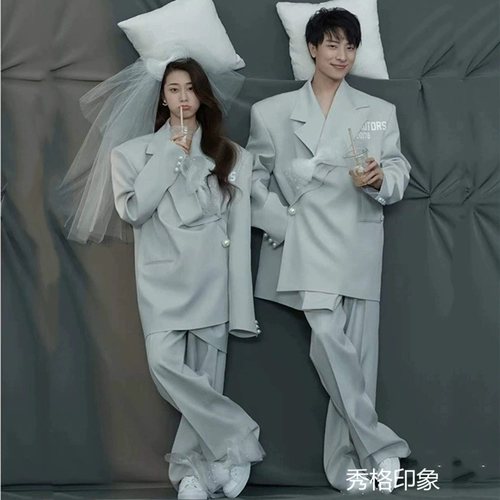 Модный постер для влюбленных, костюм, изысканный стиль, 2022