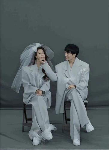 Модный постер для влюбленных, костюм, изысканный стиль, 2022