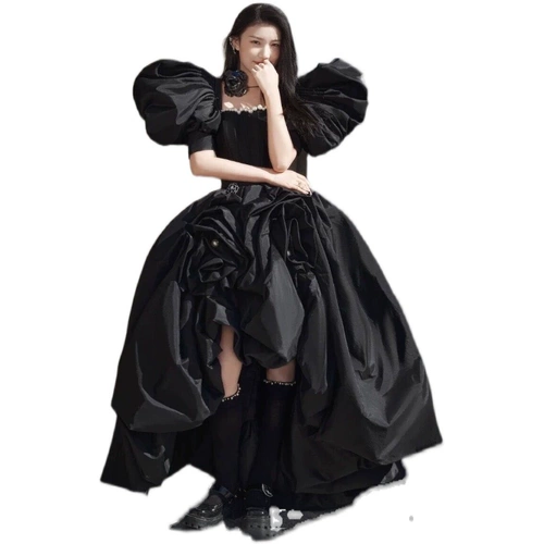 Реквизит для фотографии для влюбленных, ретро свадебное платье, накидка, рукава фонарики, юбка-пачка