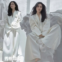 2024 Фотостудия Тематическая фотография Одежда для пар Хип-хоп Универсальная богиня Широкие брюки Изображение Фото Уличная фотография Свободный костюм