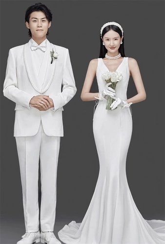 Корсет для влюбленных, элегантное модное свадебное платье, крой «рыбий хвост»