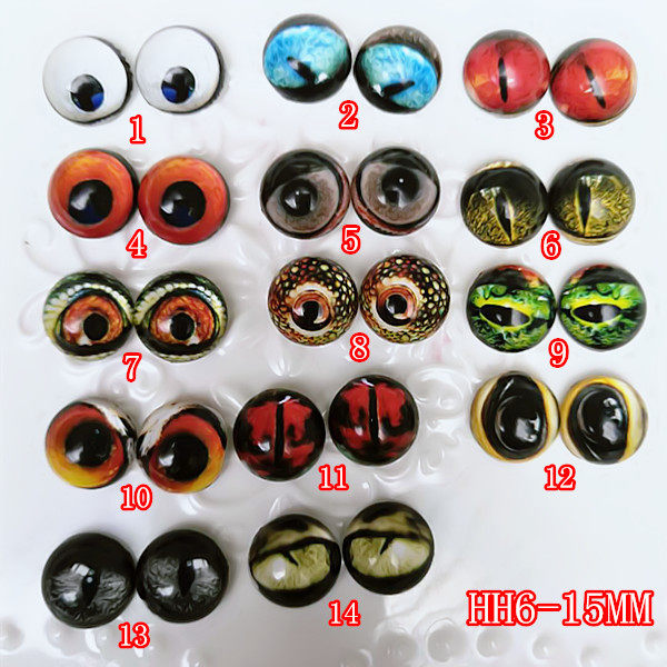 DIY doll Man Puppet wool felt animal specimen glass eyeball eyeball eyewear HH6-15mm